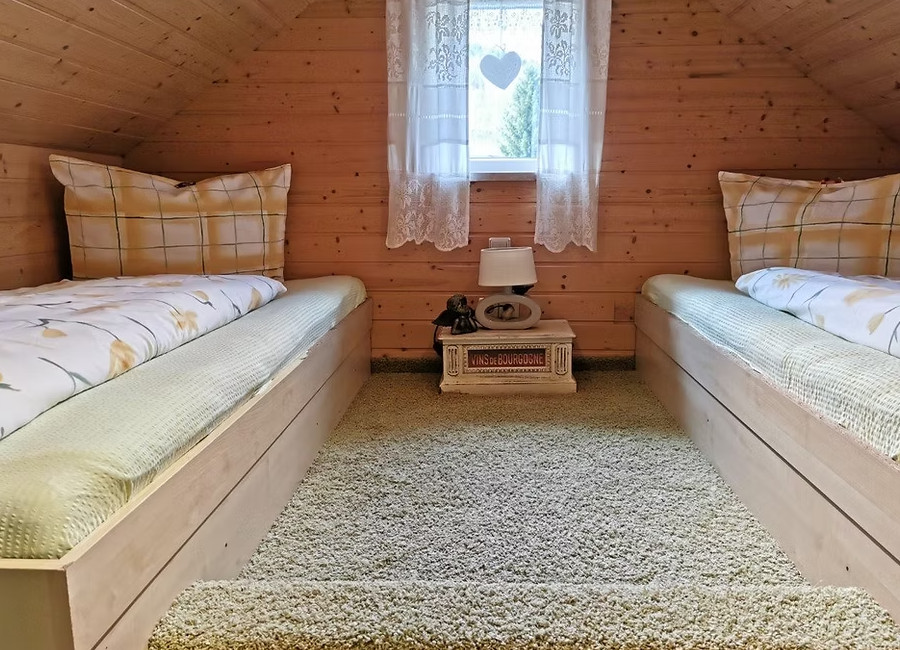 Ferienhaus Ansicht Schlafzimmer Dachbereich